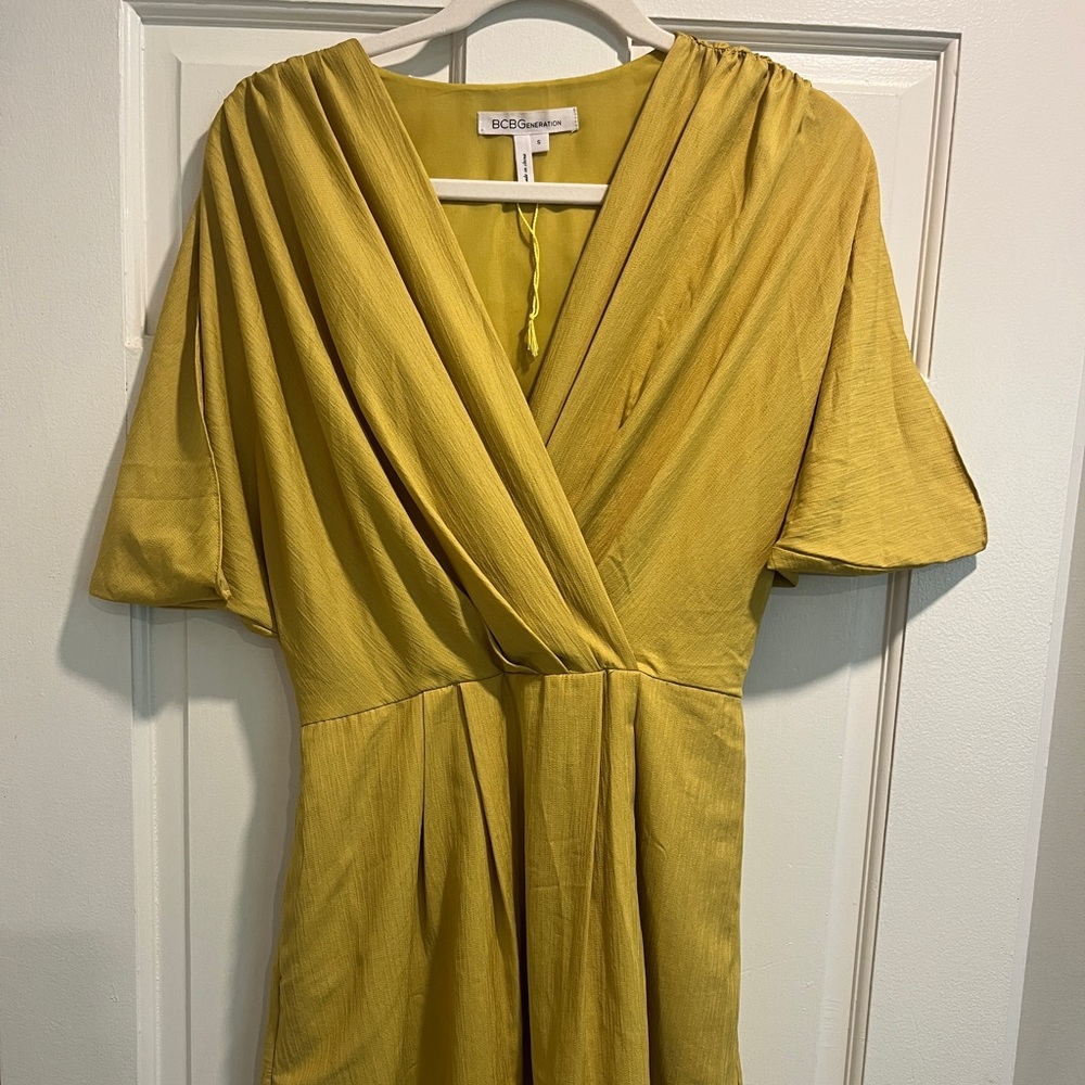 BCBGeneration Mustard Midi Dress